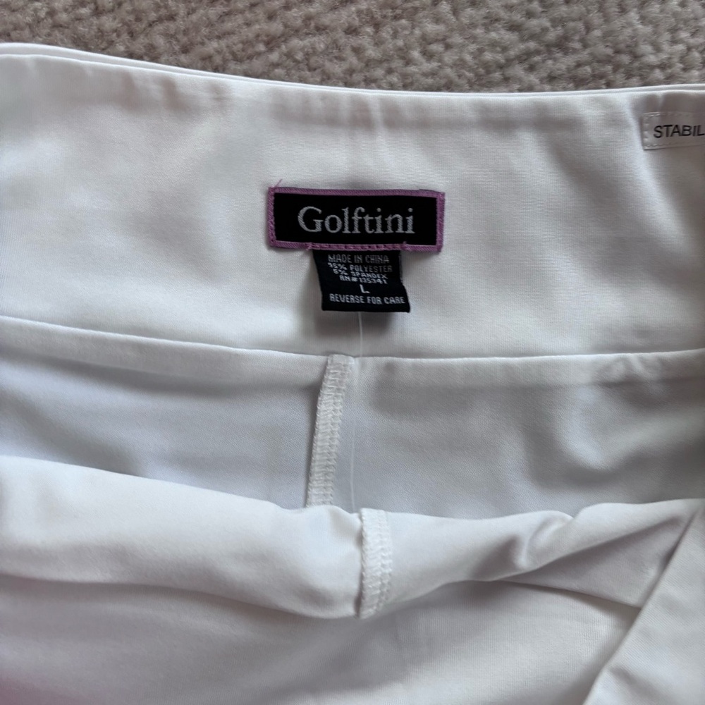 White Athletic Golf Skort with Blue and Black Side Panels NWT - Picture 9 of 11